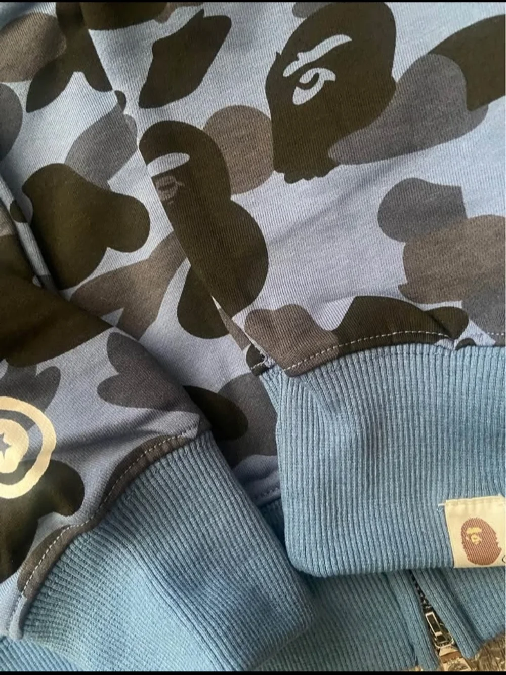 Blue camo bape hoodie